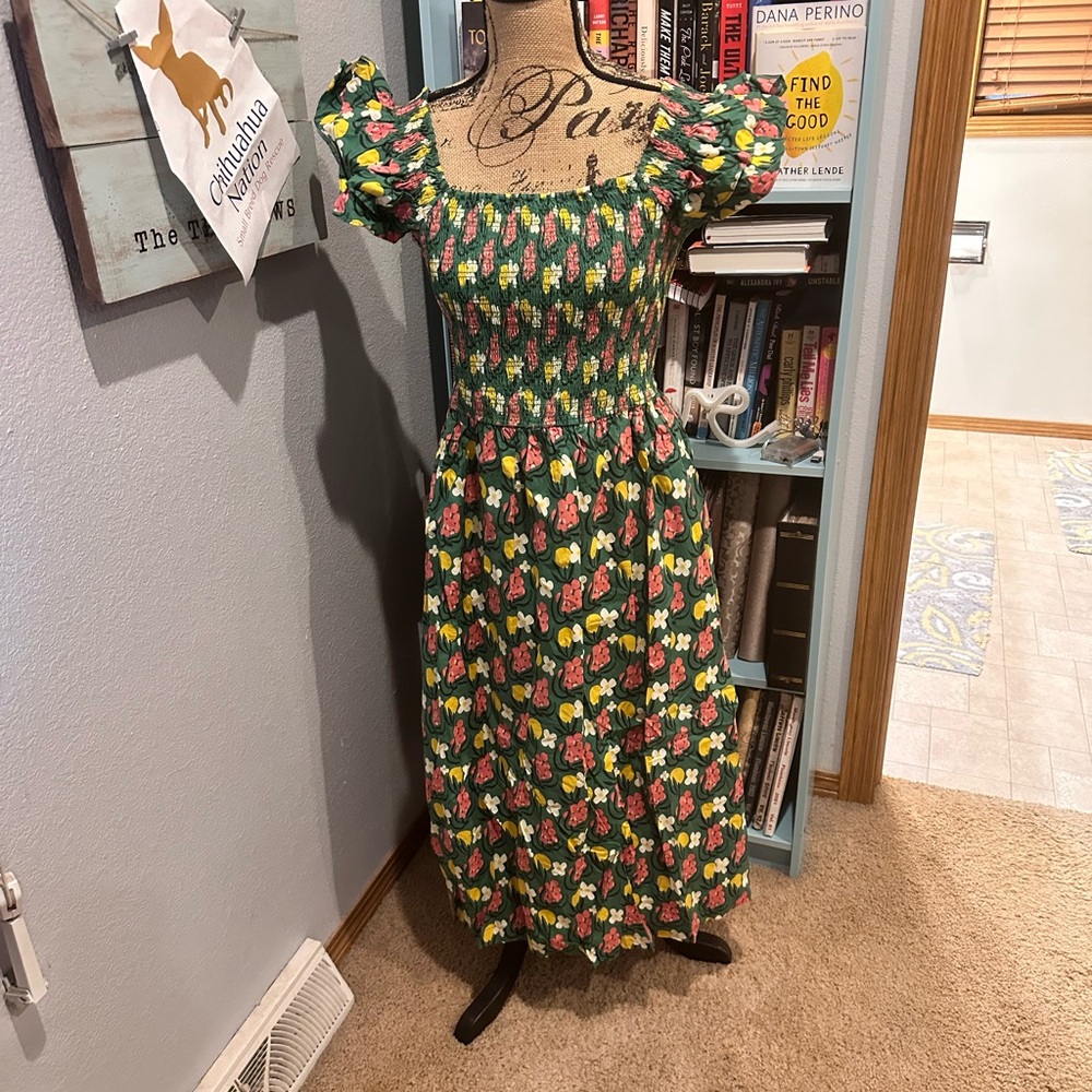 Floral Green Dress